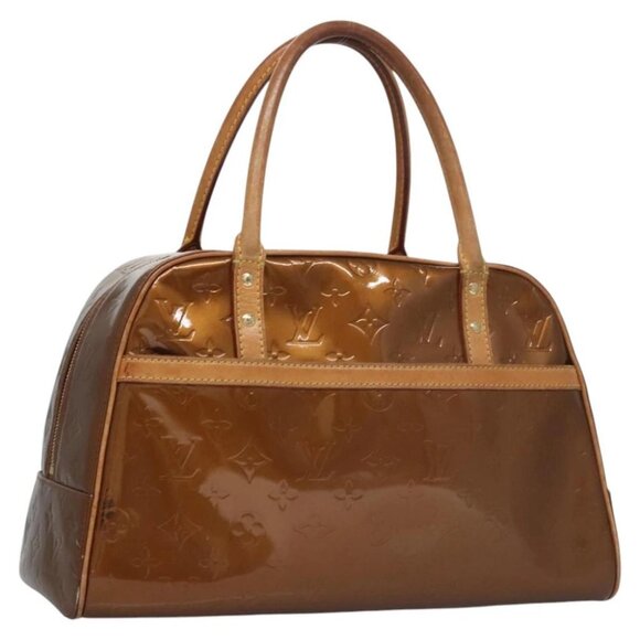 LOUIS VUITTON Monogram Vernis Tompkins Square Bag Bronze - Picture 1 of 15